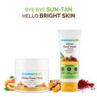 mamaearth Skin Lightening and Brightening Combo  Ubtan Facemask and Ubtan Facewash