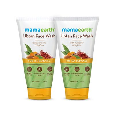 mamaearth ubtan face wash for tan removal pack of 2
