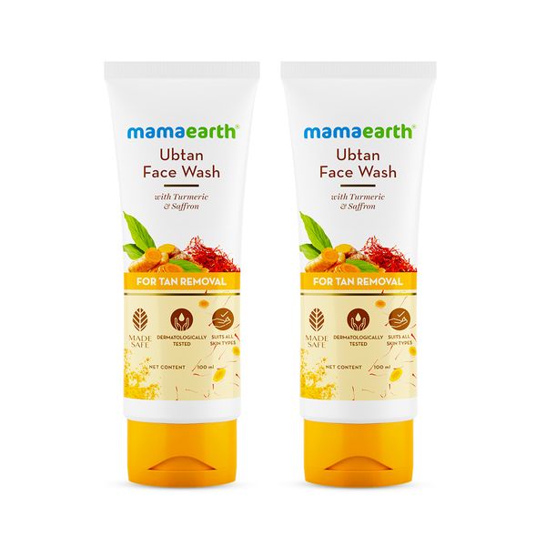mamaearth ubtan face wash for tan removal 