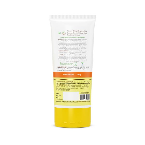 Vitamin C Daily Glow Sunscreen With Vitamin C & Turmeric for Sun Protection & Glow 80 g