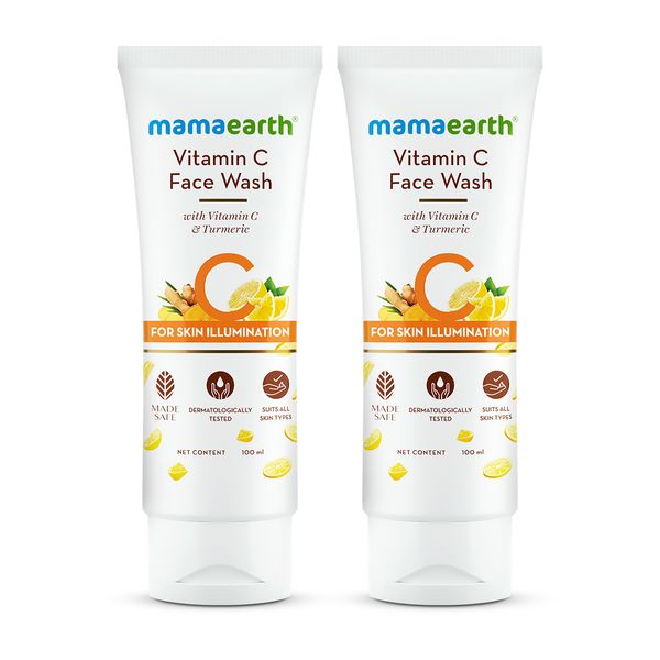 Vitamin C Face Wash with Vitamin C and Turmeric for Skin Illumination –  Pack Of 2
