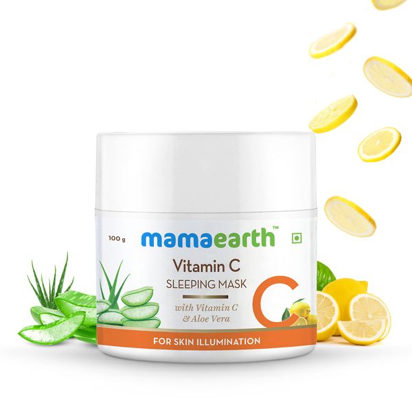 Mamaearth Vitamin C Sleeping Mask, aloe vera mask for face