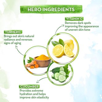 Key ingredients of Mamaearth vitamin c face wash with turmeric and cucumber