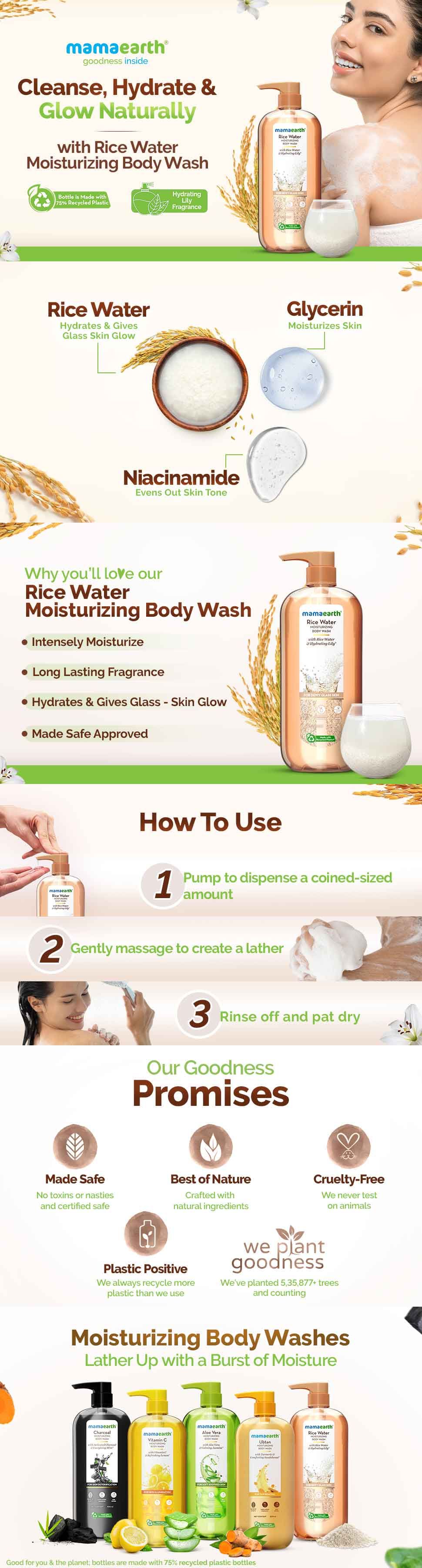 Mamaearth Rice Body Wash