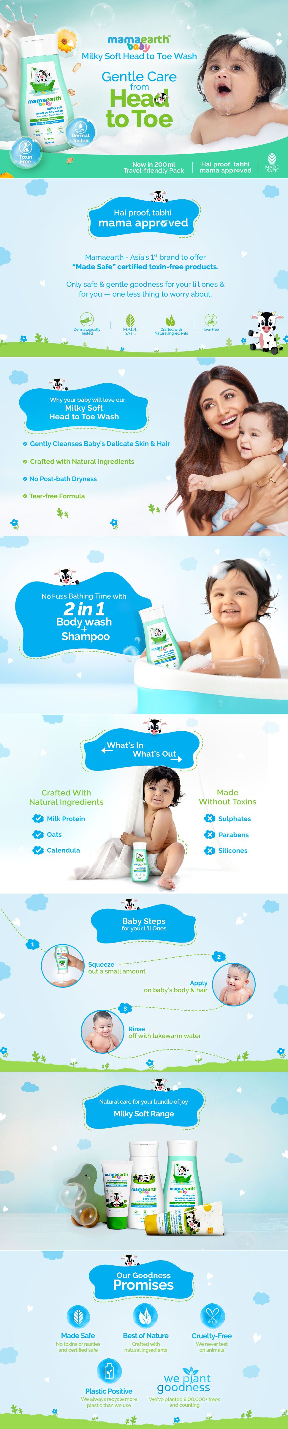 Milky Soft Head to Toe Wash - 200ml