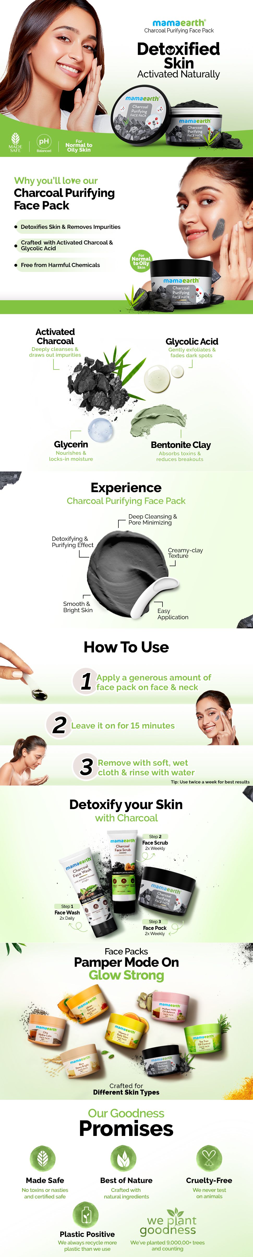 Mamaearth Charcoal Purifying Face Pack