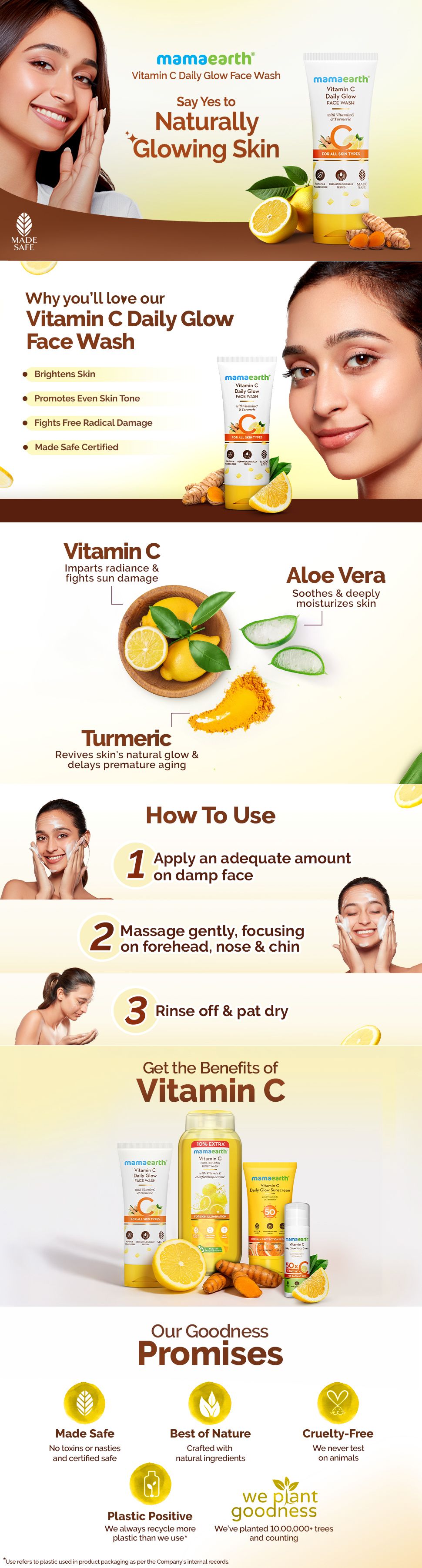 Vitamin C Cleanser for Face & Skin Illumination -250ml