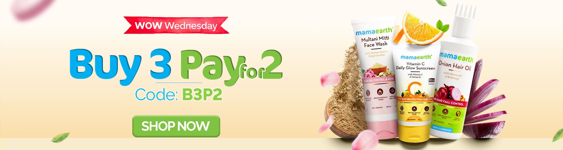 Mamaearth - MamaEarth Wow Wednesday Sale : Buy 3 Pay For 2