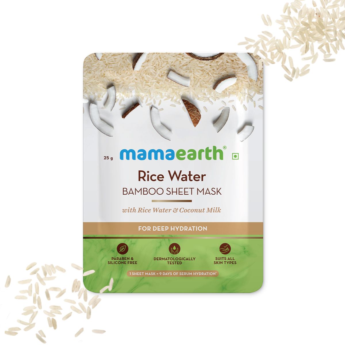 Mamaearth Rice Water Bamboo Sheet Mask Better Than Others Available in The Market