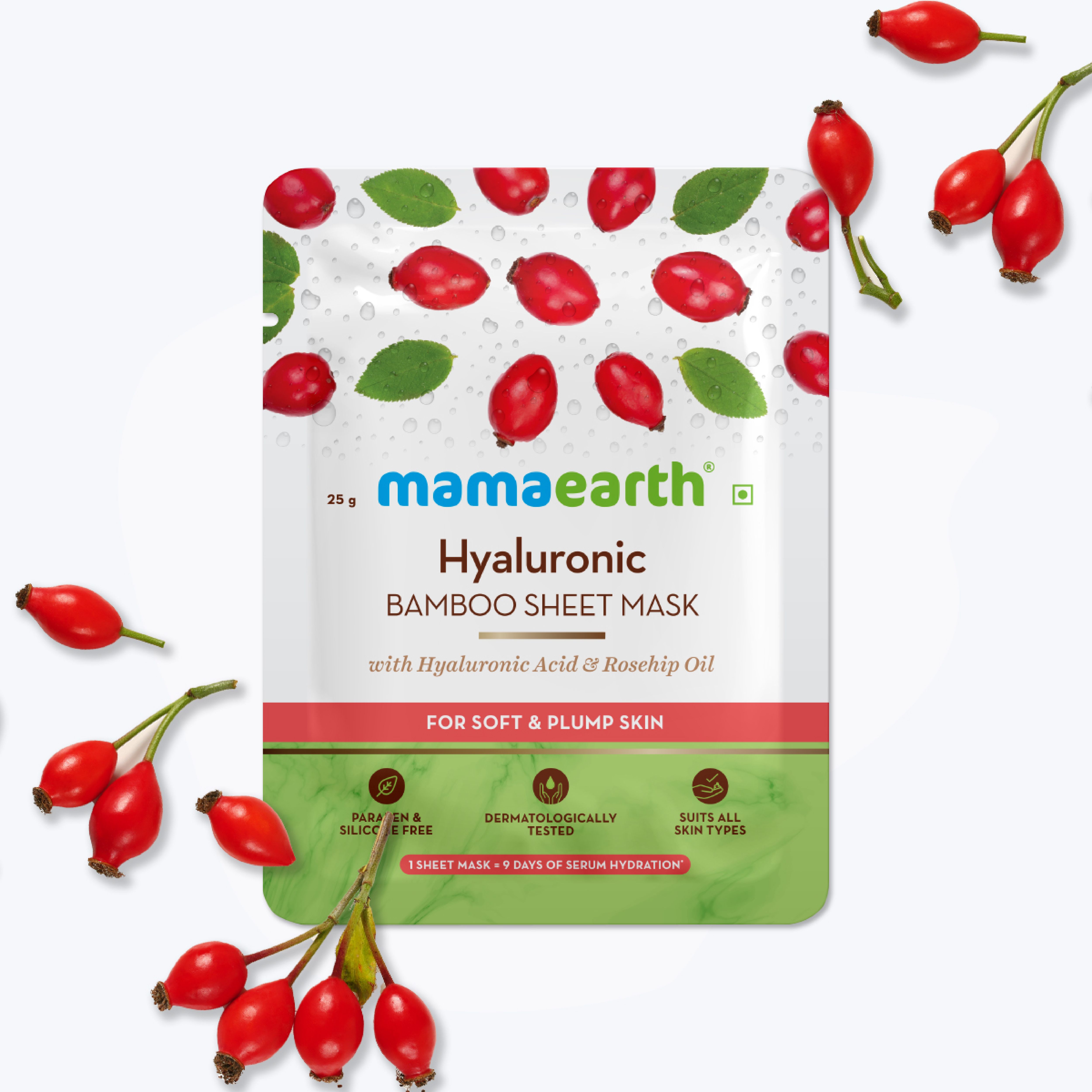 Mamaearth Hyaluronic Bamboo Sheet Mask Better Than Others Available in The Market