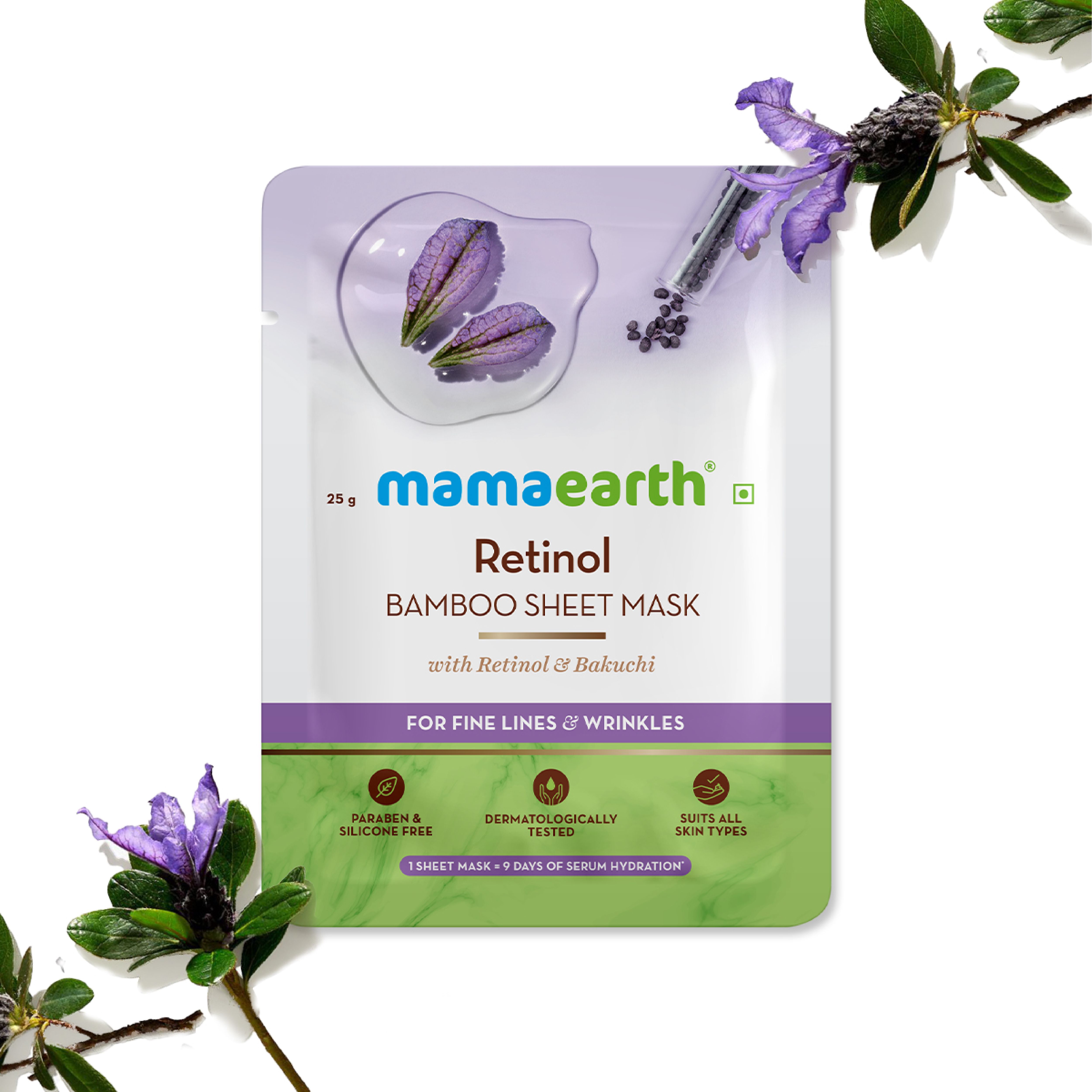 Mamaearth Retinol Bamboo Sheet Mask Better Than Others Available in The Market