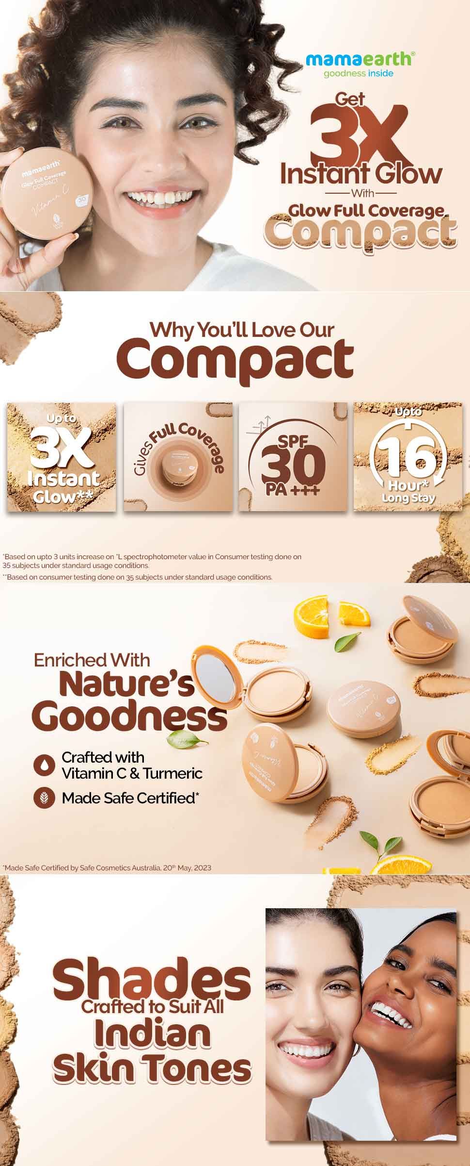 Glow Full Coverage Compact With SPF 30 - 9g