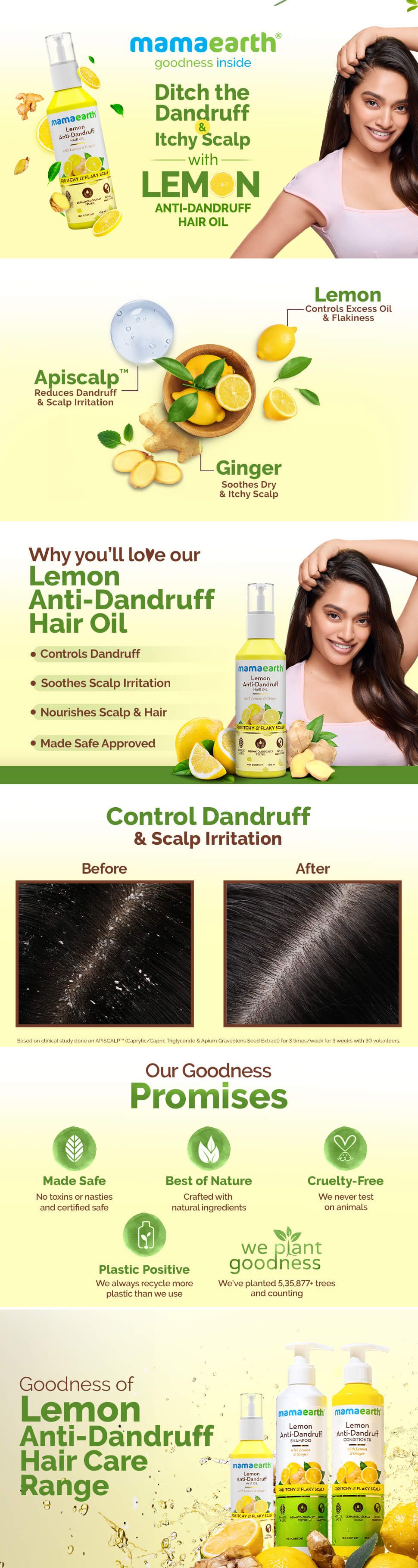 Mamaearth Lemon Anti-Dandruff Hair Oil