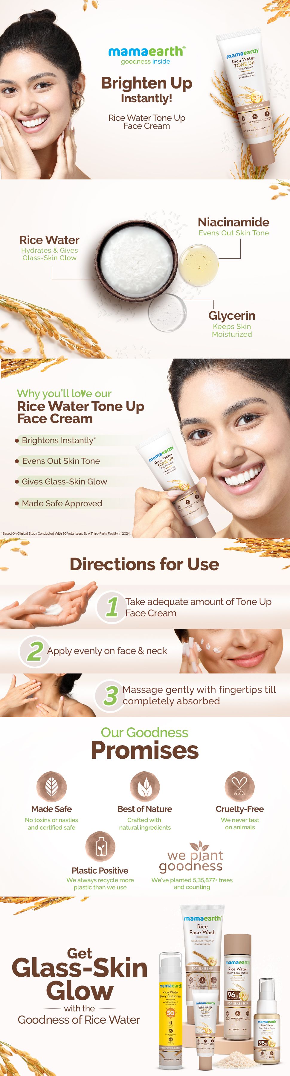 Mamaearth Rice Water Tone Up Face Cream